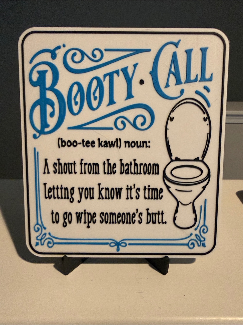 Funny Bathroom Wall Sign Set - with display stands - Picture 10 of 11